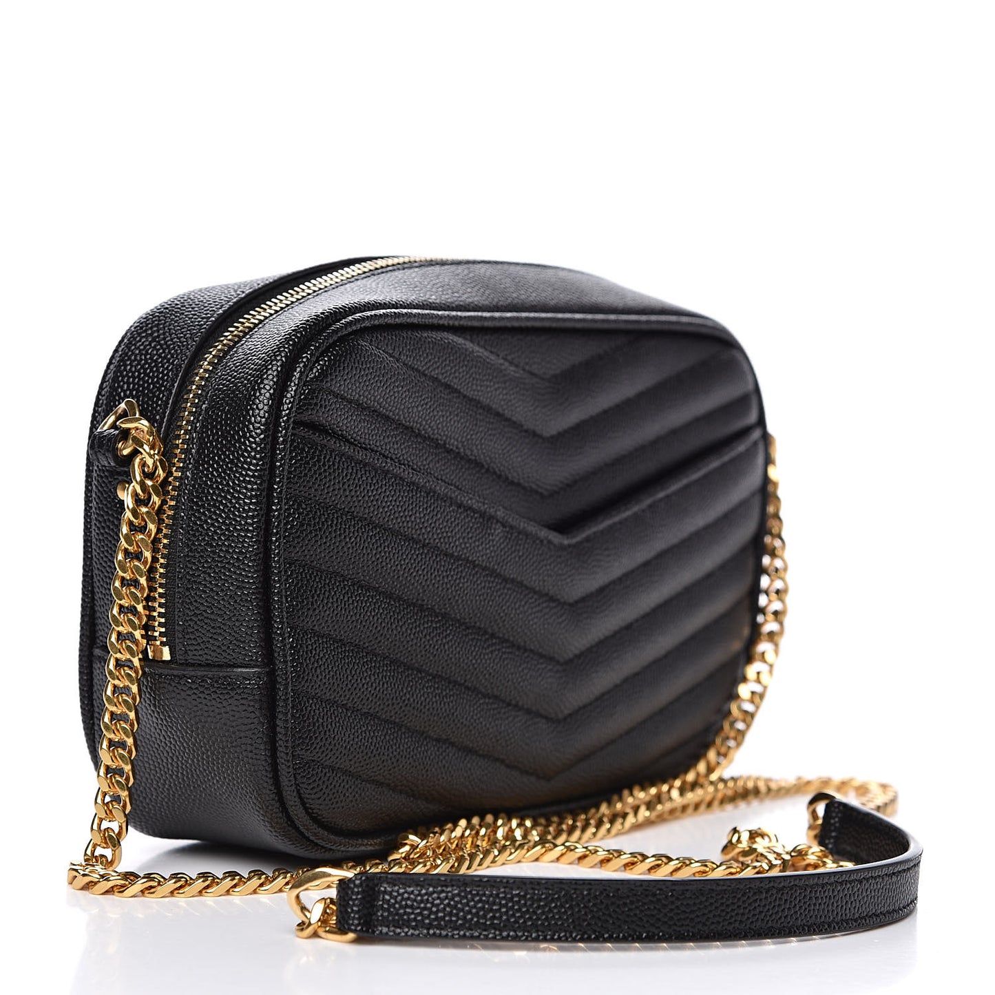 Grain De Poudre Matelasse Monogram Mini Lou Camera Bag Black