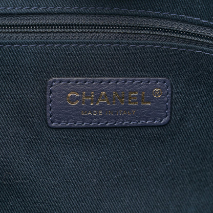 Chanel Woven Straw Raffia Small Deauville Tote Blue 6 of 10
