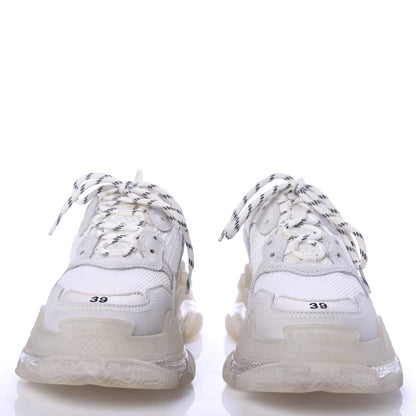 Balenciaga Fabric Mesh Clear Sole Womens Triple S Sneakers 39 White 2 of 9