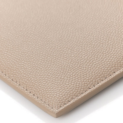 Saint Laurent Grain De Poudre Uptown Pouch Dark Beige 8 of 9