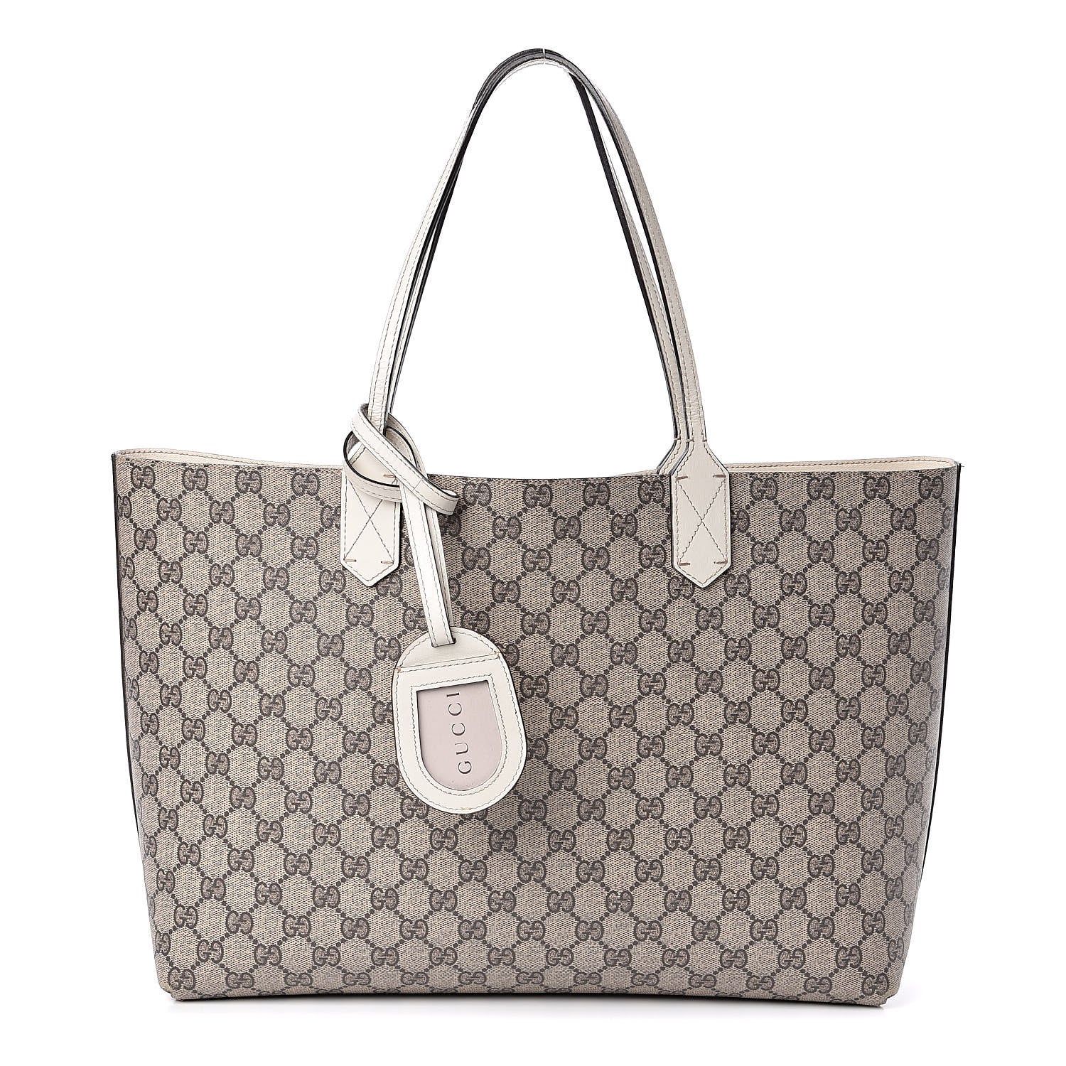 Gucci GG Supreme Monogram Medium Reversible Tote Beige White 1 of 16