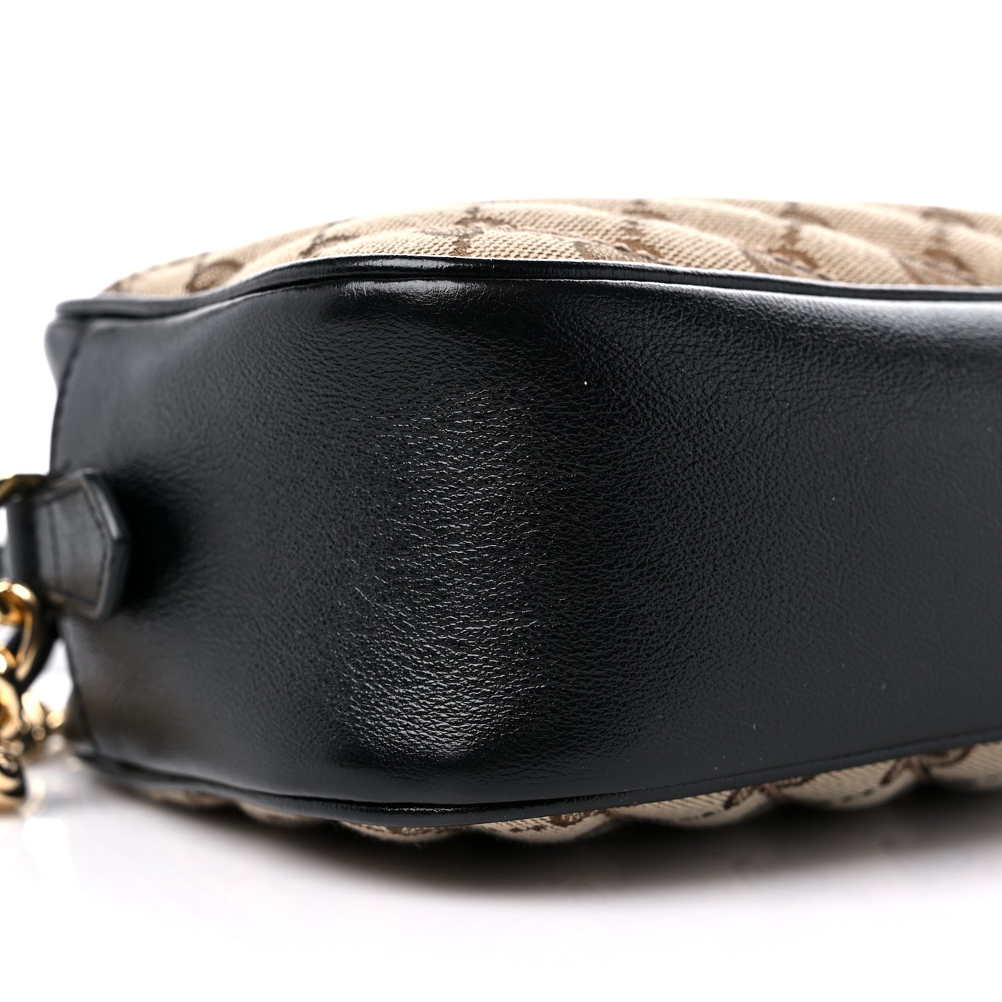 Monogram Matelasse Diagonal Small GG Marmont Chain Shoulder Bag Beige Black