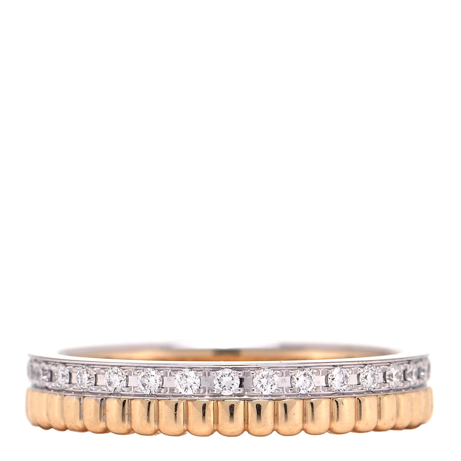 Boucheron 18K Yellow White Gold Diamond Quatre Radiant Wedding Band Ring 50 5.25 1 of 5