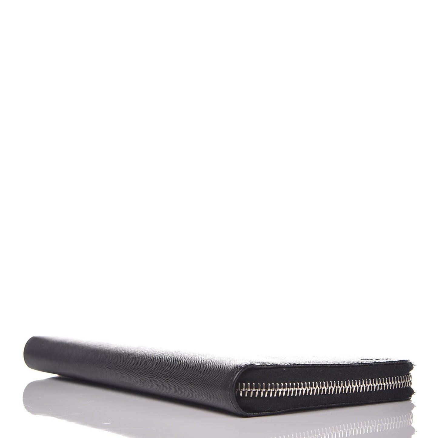 Saffiano Zip Around Portfolio Wallet Black