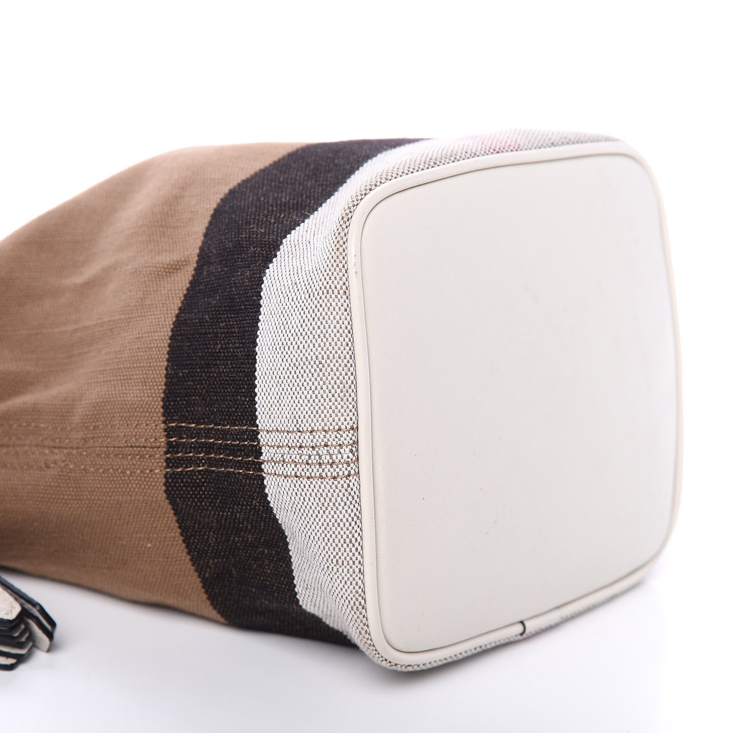 Burberry Canvas Mega Check Medium Ashby Tassel Crossbody White 6 of 10