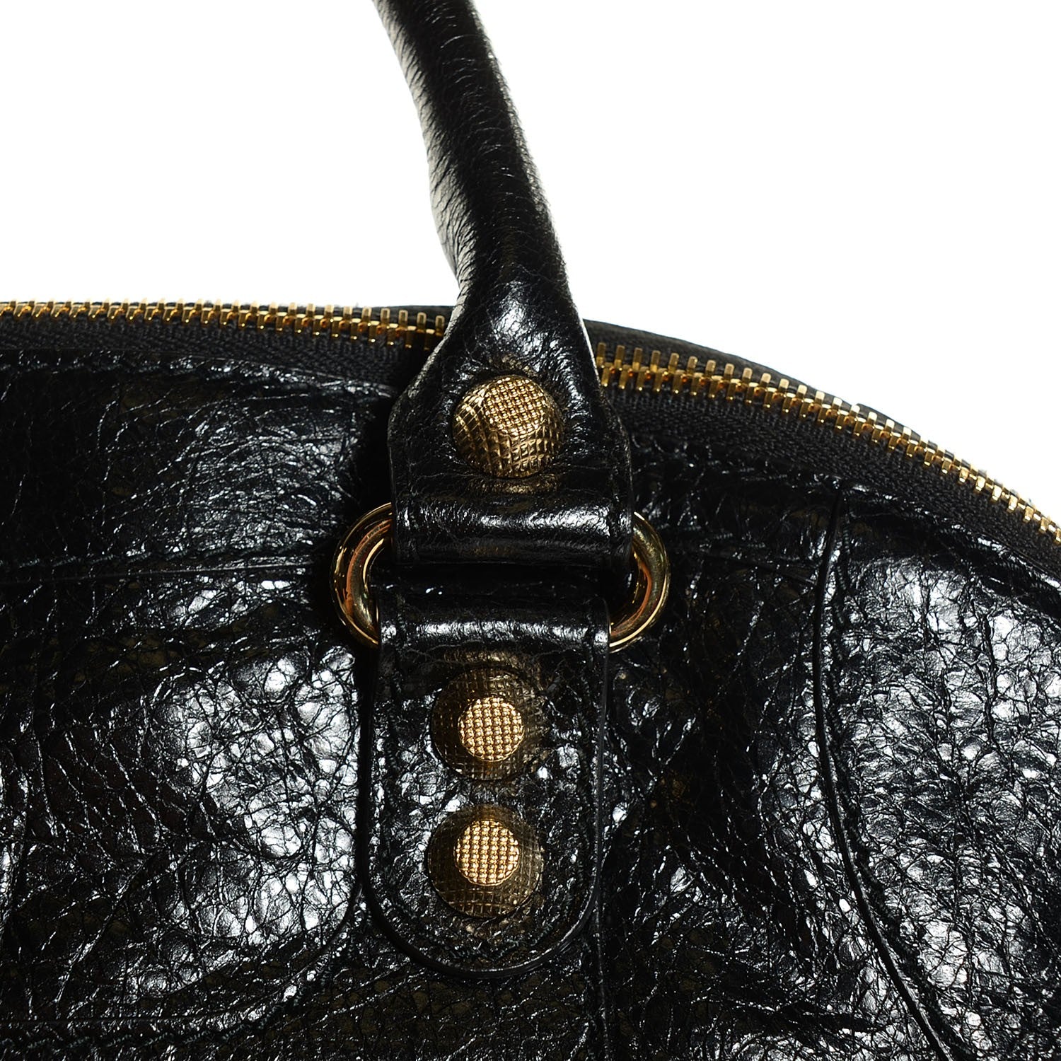 Balenciaga Agneau Giant 12 Gold Hardware Bowling Bag Black 6 of 14