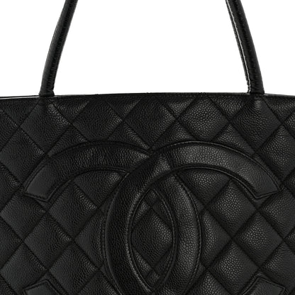 Chanel Caviar Quilted Medallion Tote Black 8 of 15