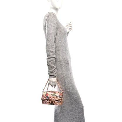 Chanel Satin Paris Cuba Cigare Print Mini Flap Pink 2 of 10