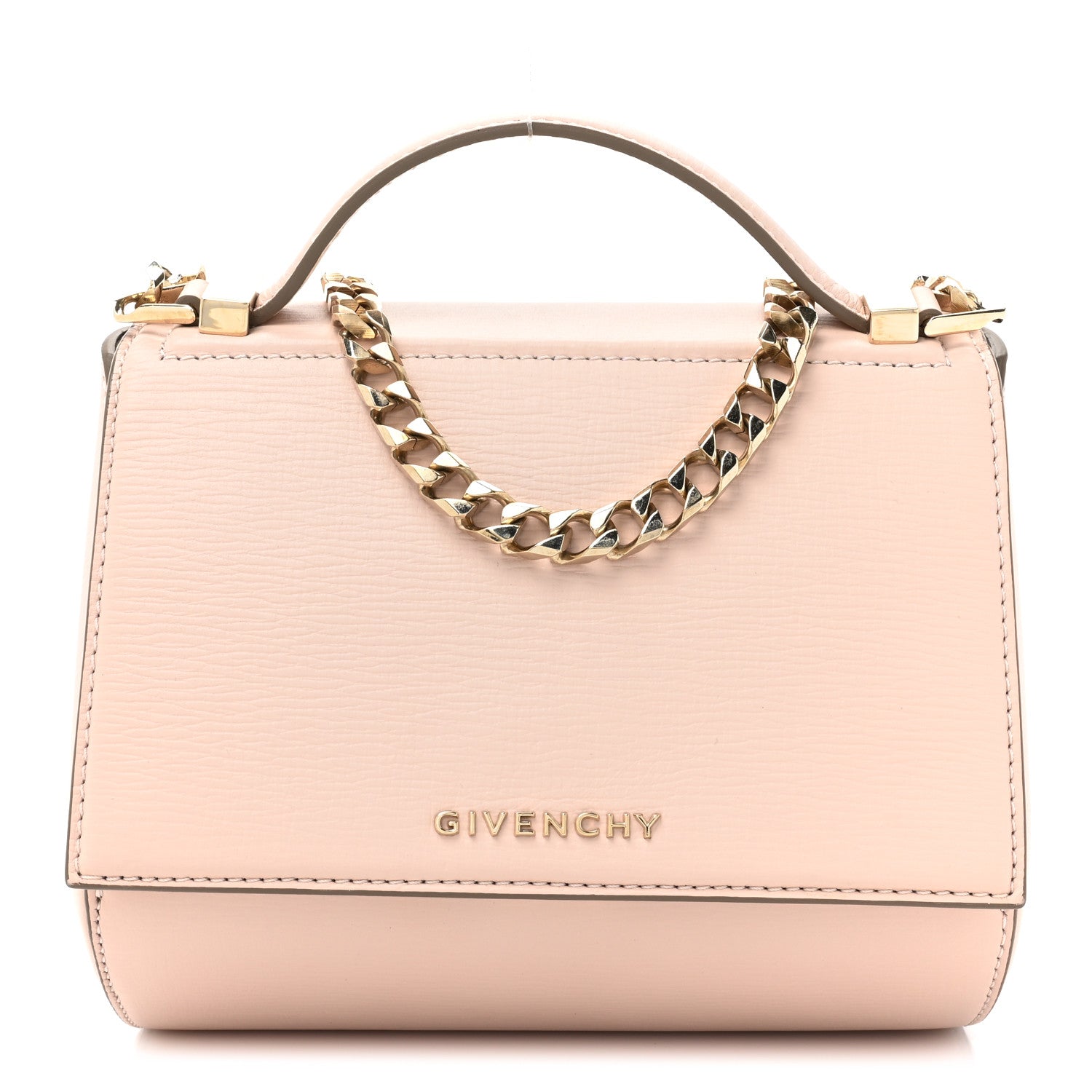 Givenchy Textured Calfskin Mini Pandora Box Chain Crossbody Bag Powder Pink 1 of 9