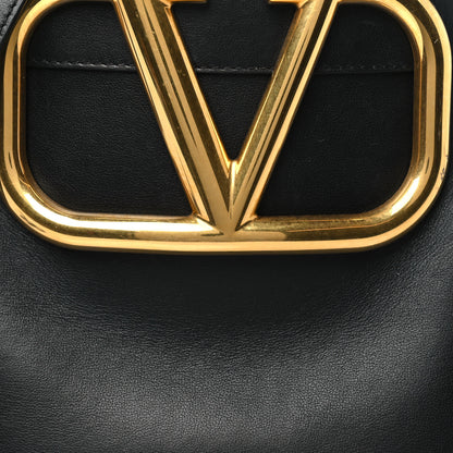Valentino Garavani Smooth Calfskin Supervee Top Handle Bag Black 7 of 12
