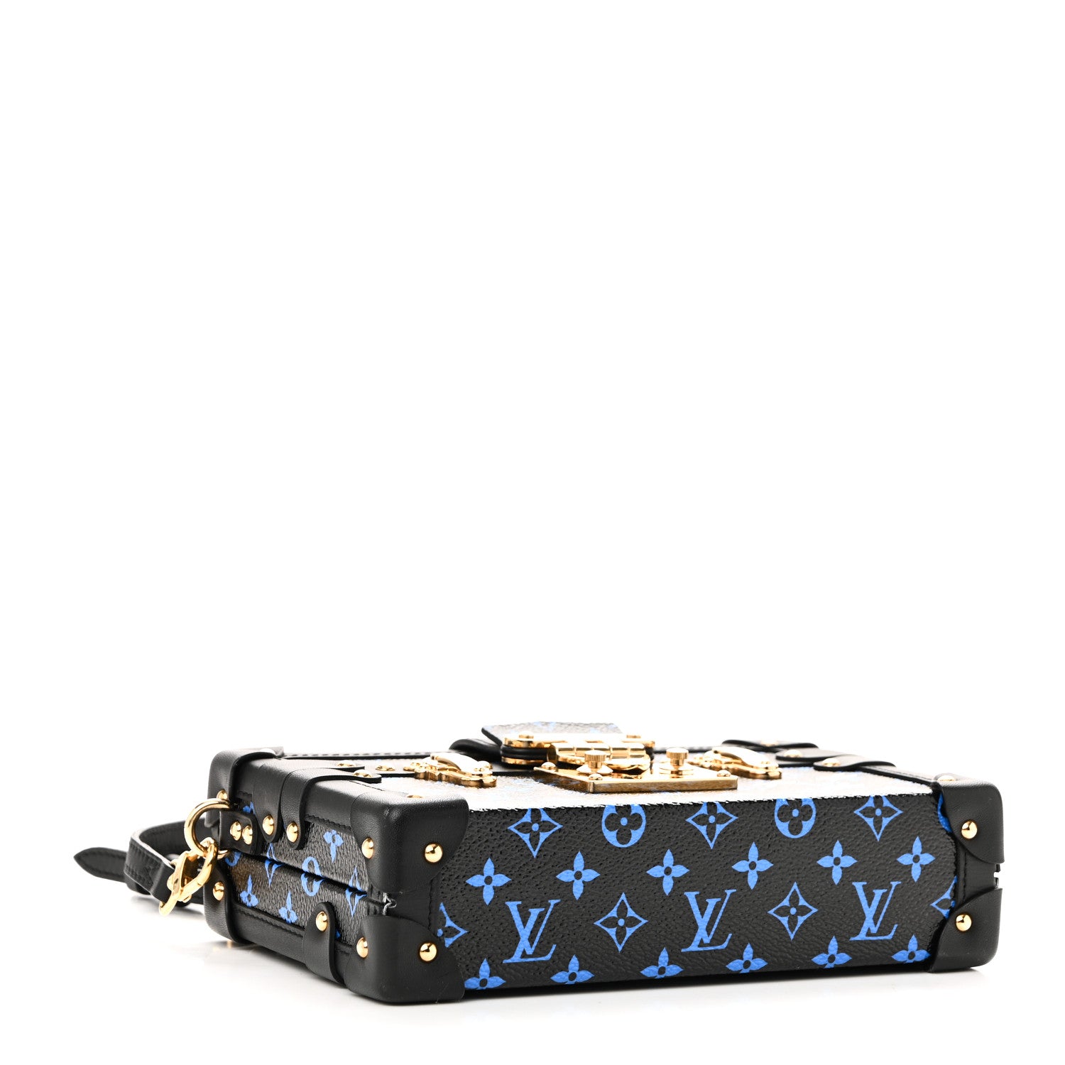 Louis Vuitton Monogram Petite Malle Blue Black 4 of 9