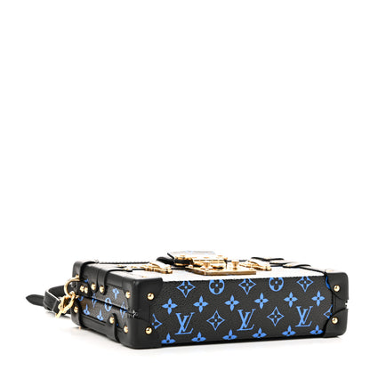 Louis Vuitton Monogram Petite Malle Blue Black 4 of 9
