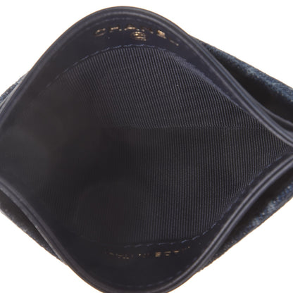 Chanel Denim Aged Calfskin Quilted Gabrielle Card Holder Blue 5 of 8