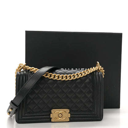 Chanel Caviar Quilted Medium Boy Flap Black 11 of 11