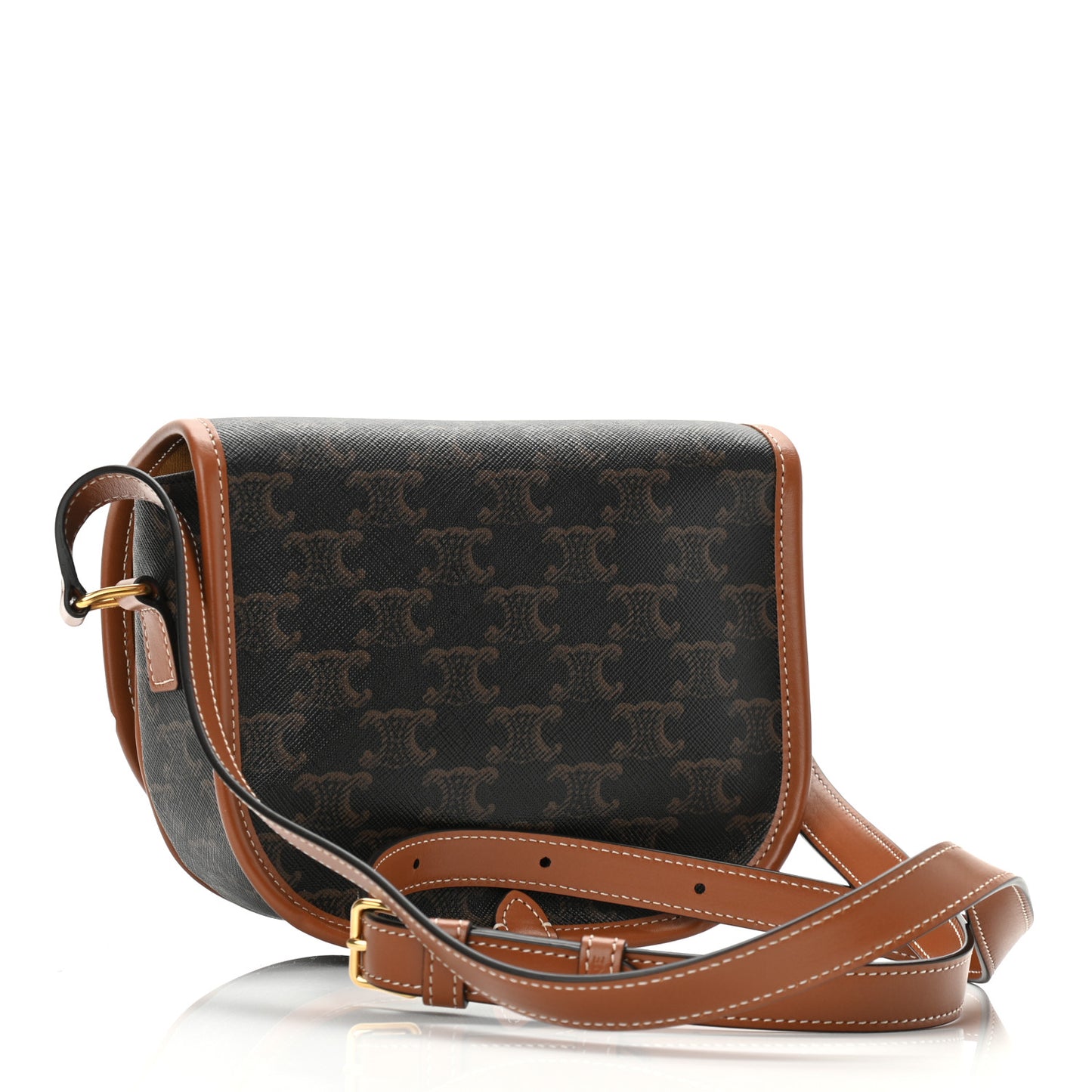 Triomphe Canvas Medium Folco Bag Tan