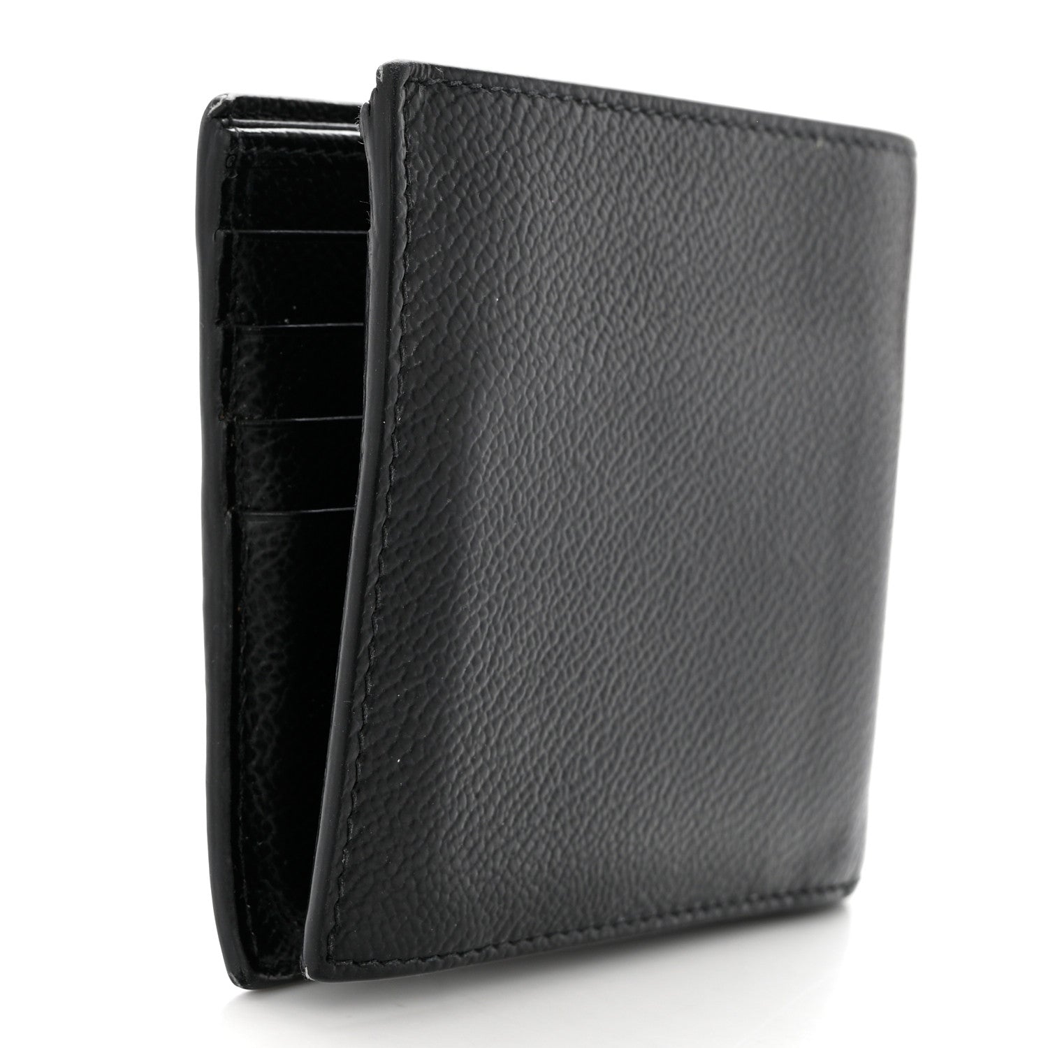 Prada Micro Grain Bi-Fold Wallet Black 3 of 9