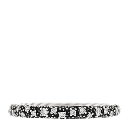 David Yurman Sterling Silver Diamond 3mm Midnight Melange Band Ring 54 6.75 3 of 4