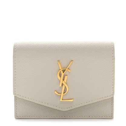 Saint Laurent Grain De Poudre Cassandre Uptown Business Card Case Crema Soft 1 of 9