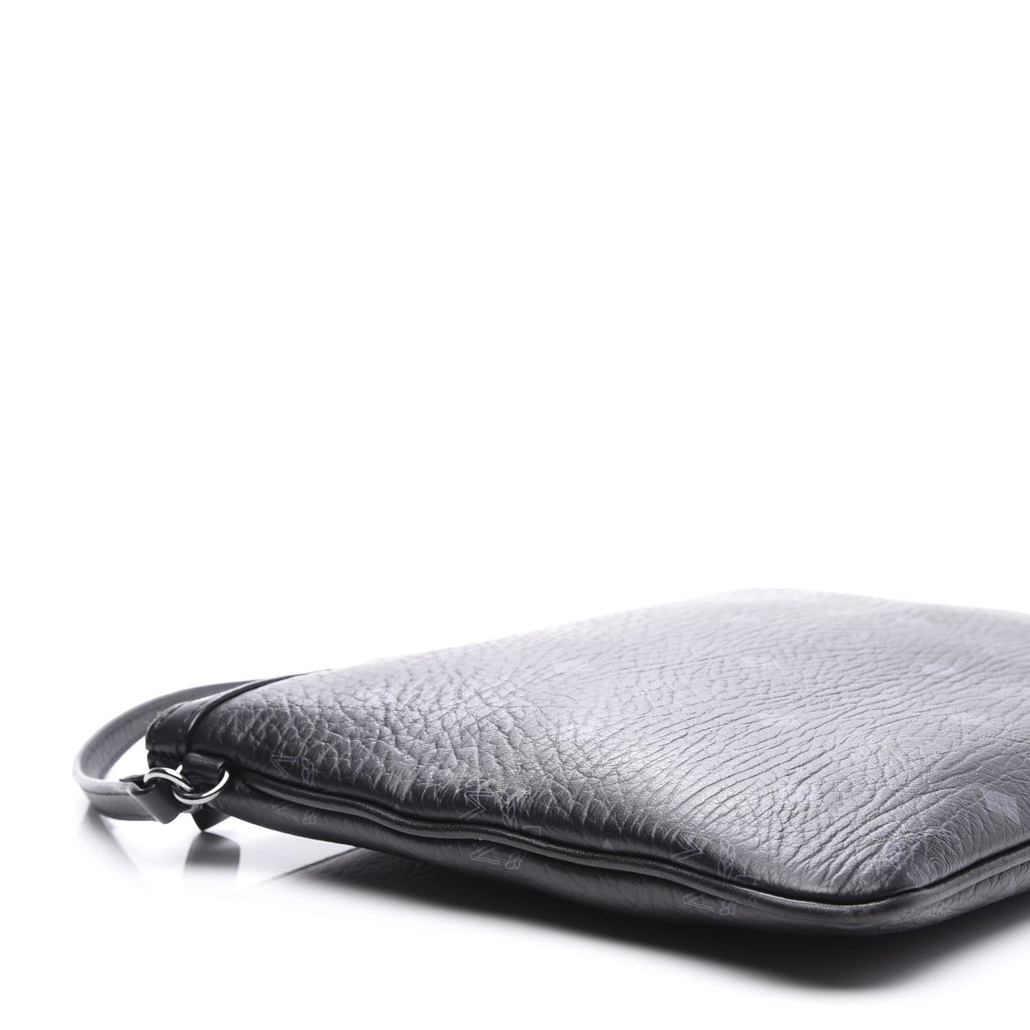 MCM Visetos Liz Shopper Tote Pouch Black 8 of 10