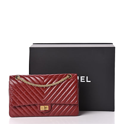 Chanel Aged Calfskin Chevron Quilted 2.55 Reissue 226 Flap Red 10 of 10