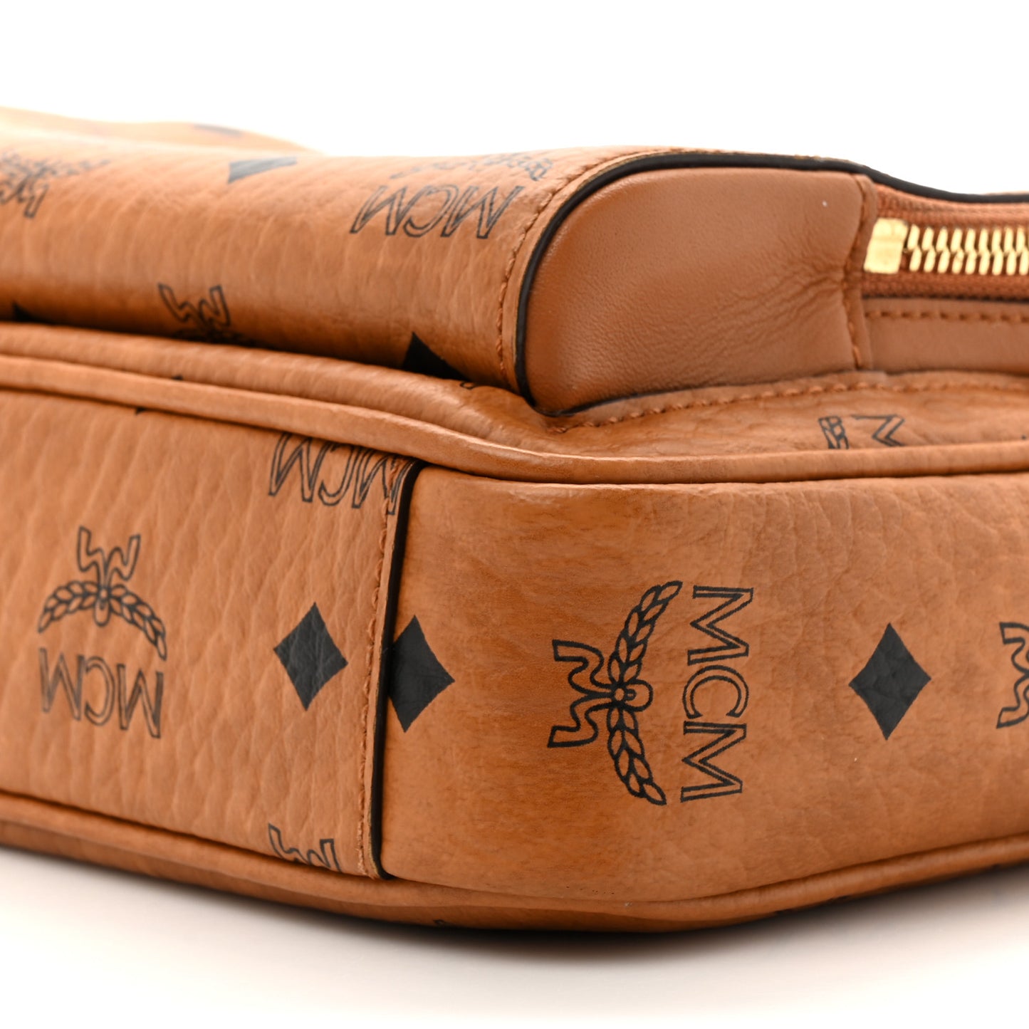 Visetos Monogram Small Aren Crossbody Cognac