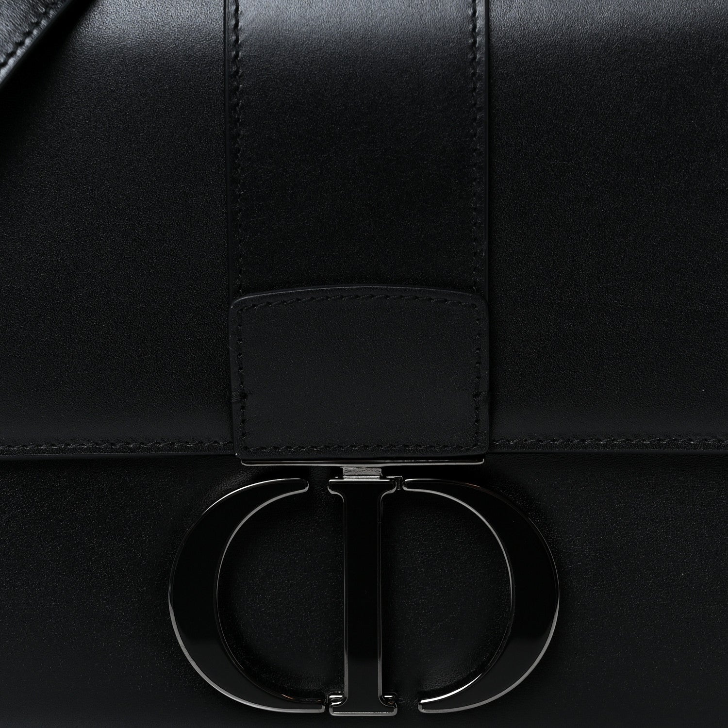 Christian Dior Box Calfskin 30 Montaigne Flap Bag Black 7 of 10