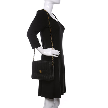 Chanel Caviar Vertical Quilt Camera Bag Black 2 of 10
