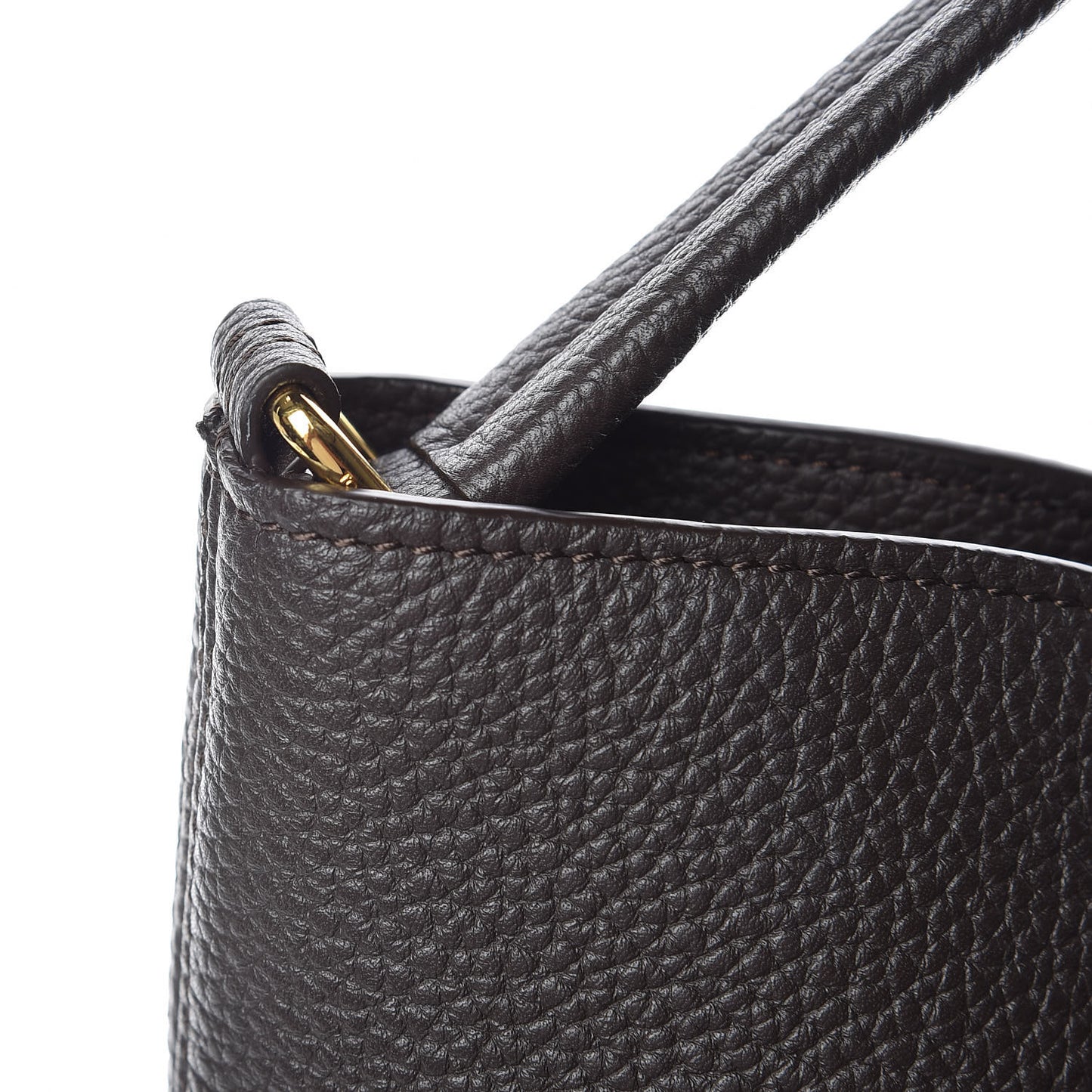 Pebbled Calfskin Large Alix Padlock Zip Hobo Bag Grey
