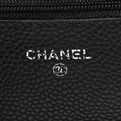Chanel Caviar Quilted Wallet On Chain WOC Black 6 of 10