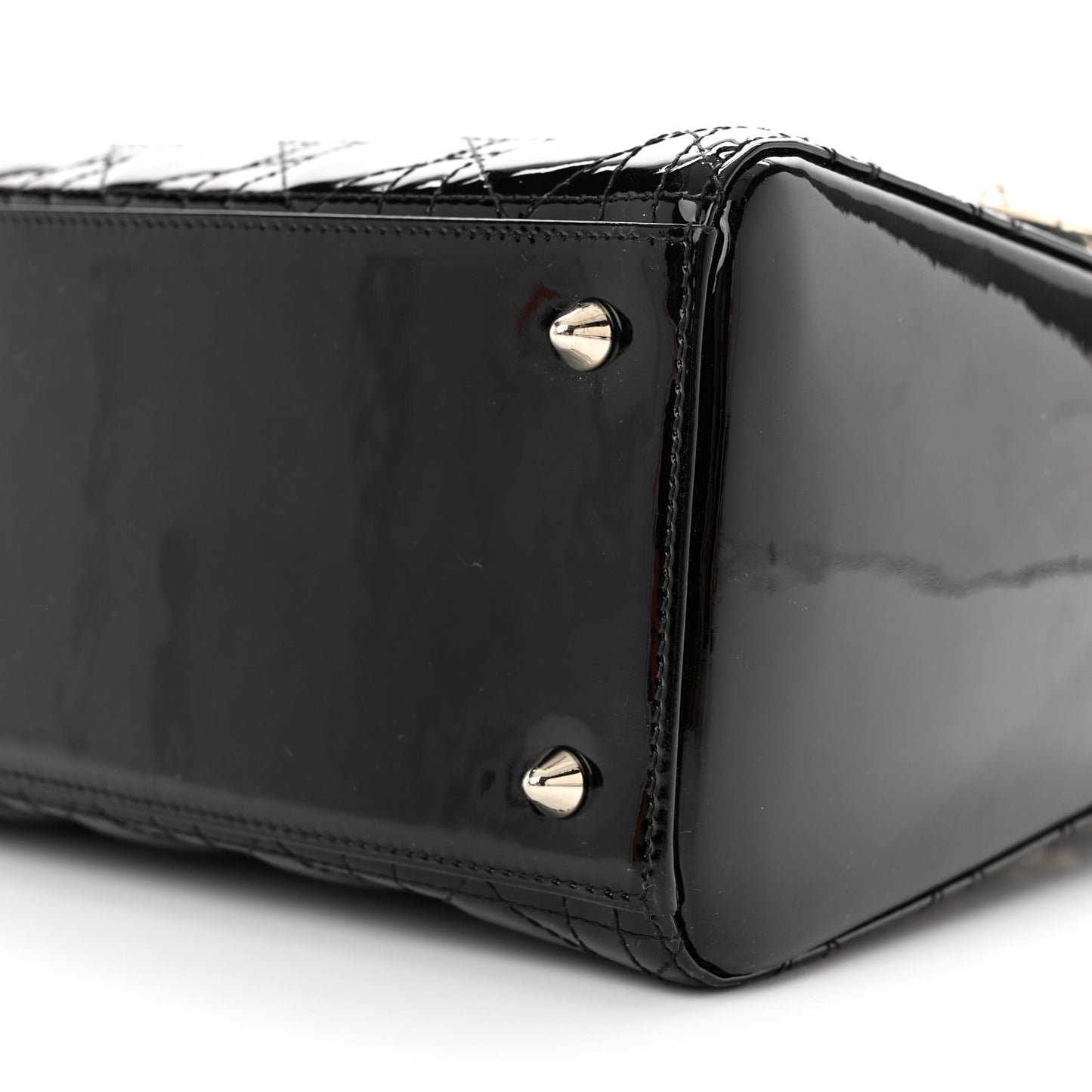 Patent Cannage Medium Lady Dior Black