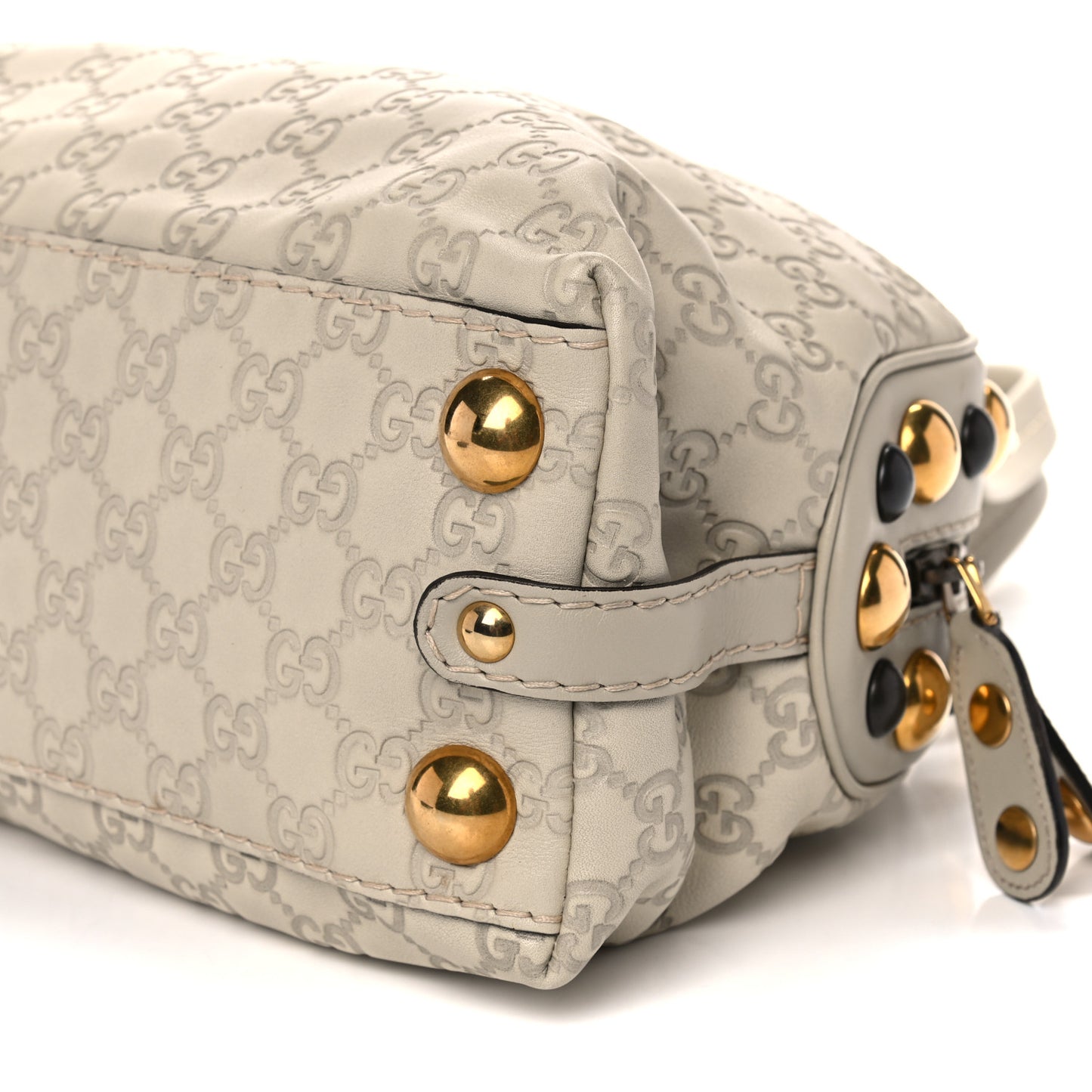 Guccissima Medium Babouska Dome Satchel Ivory
