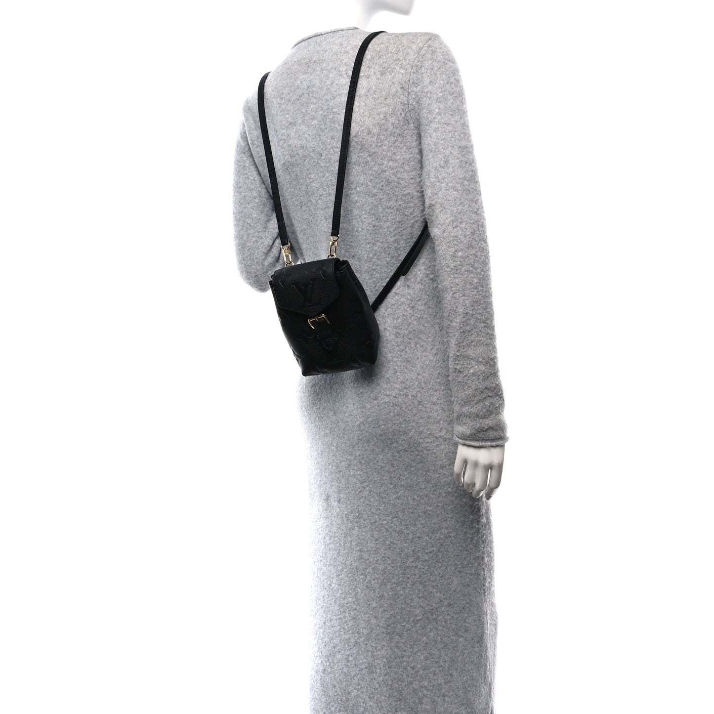 Empreinte Monogram Giant Tiny Backpack Black