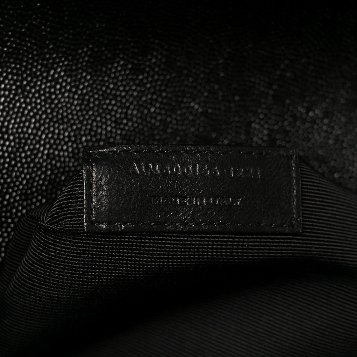 Grain De Poudre Textured Mixed Matelasse Large Triquilt Monogram Satchel Black