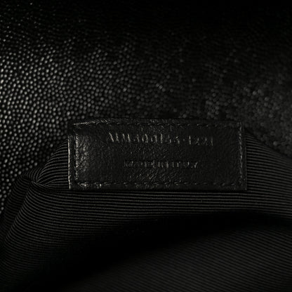 Saint Laurent Grain De Poudre Textured Mixed Matelasse Large Triquilt Monogram Satchel Black 8 of 11