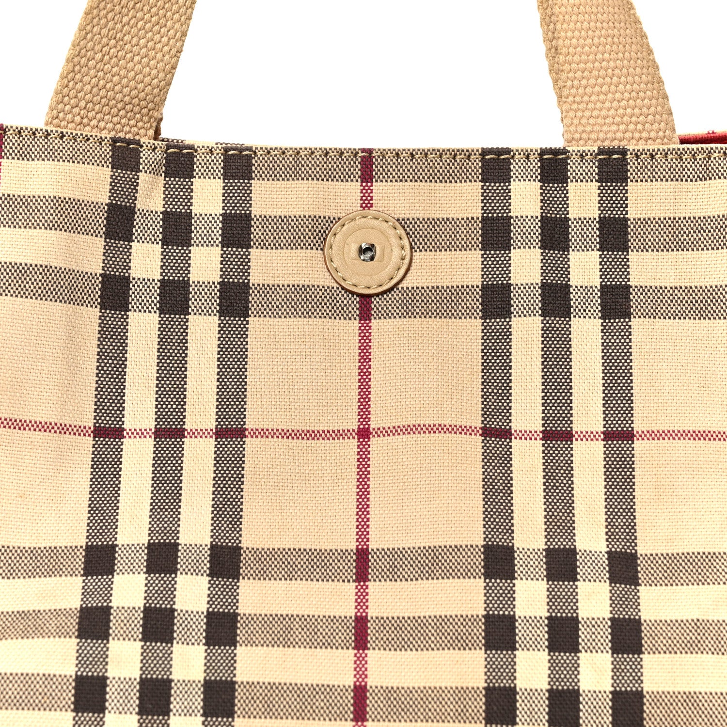 Burberry Vintage Check Tote Red 11 of 12