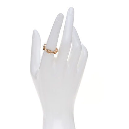 Hermes 18K Rose Gold PM Chaine d'Ancre Enchainee Ring 55 7.25 2 of 9