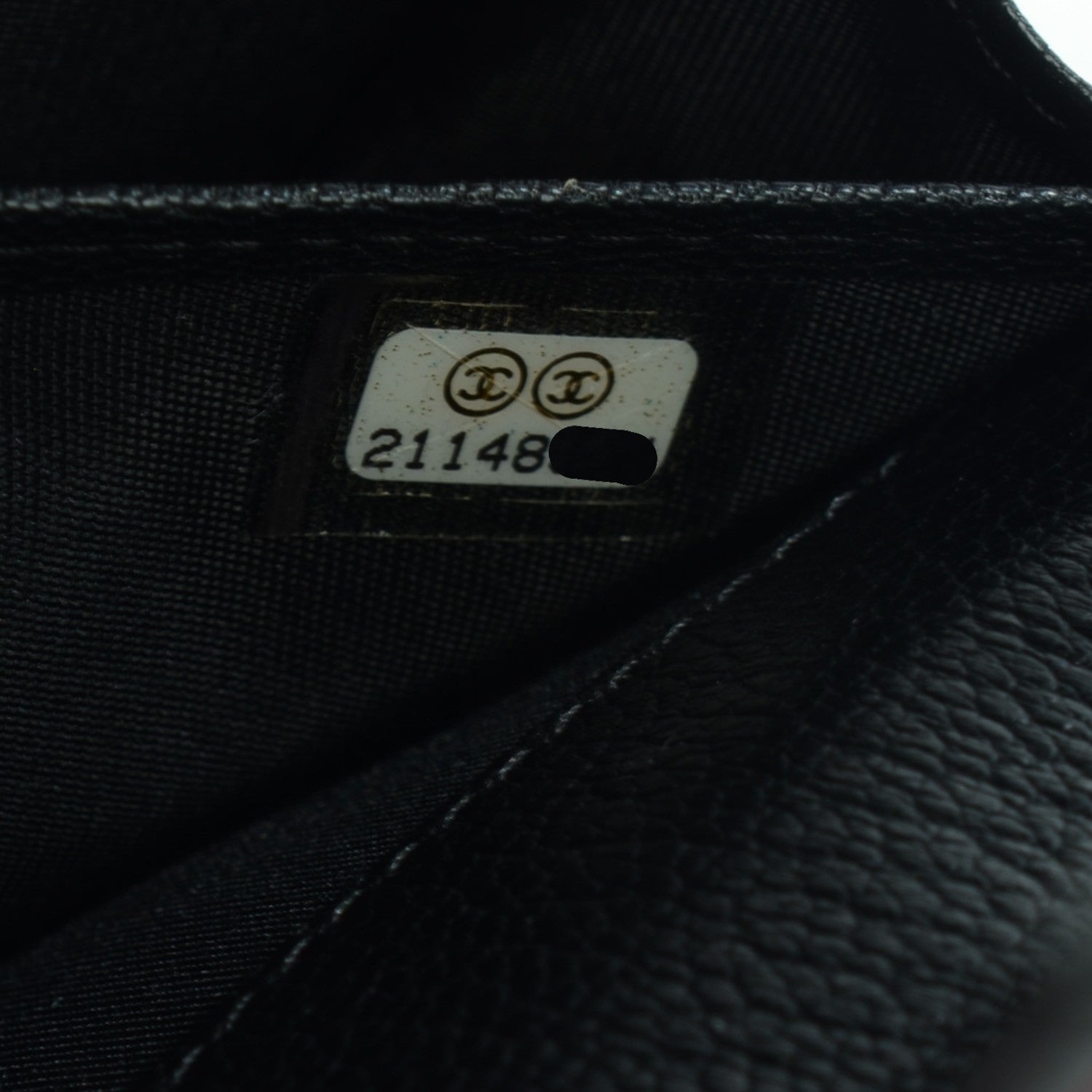 Chanel Patent Goatskin Quilted CC Eyelet Wallet On Chain Black 5 of 7