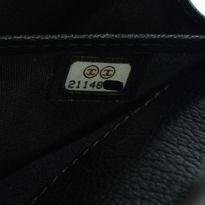 Chanel Patent Goatskin Quilted CC Eyelet Wallet On Chain Black 5 of 7