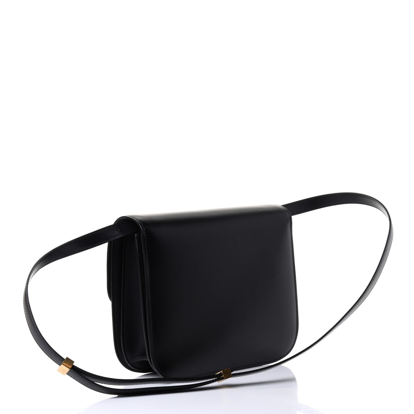 Box Calfskin Medium Classic Box Flap Bag Black