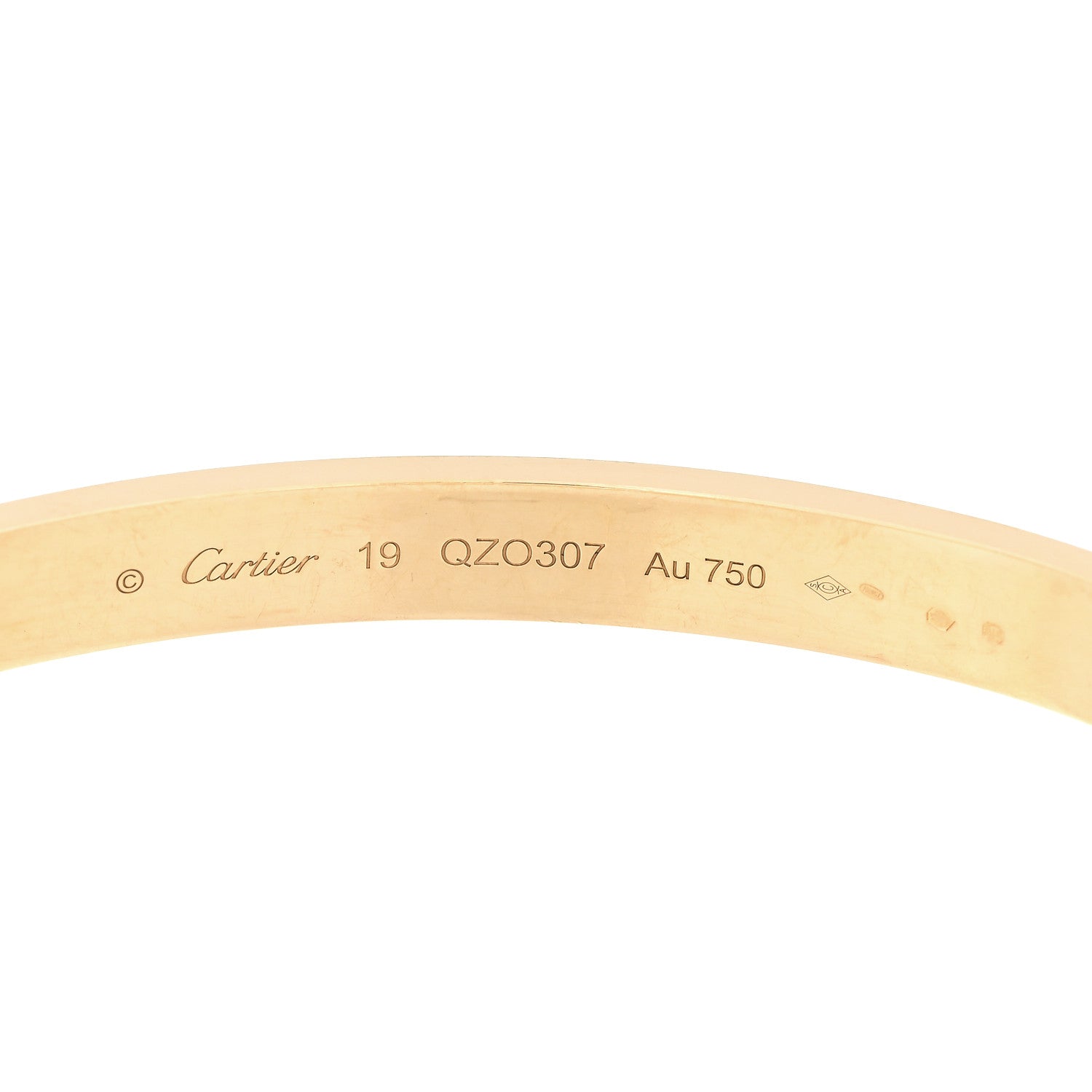 Cartier 18K Yellow Gold LOVE Bracelet 19 5 of 10