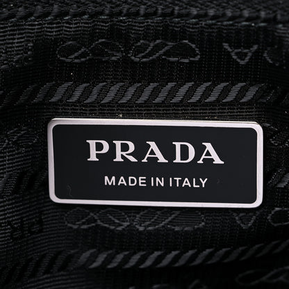 Prada Terry Cloth Tote Bag White Black 6 of 8