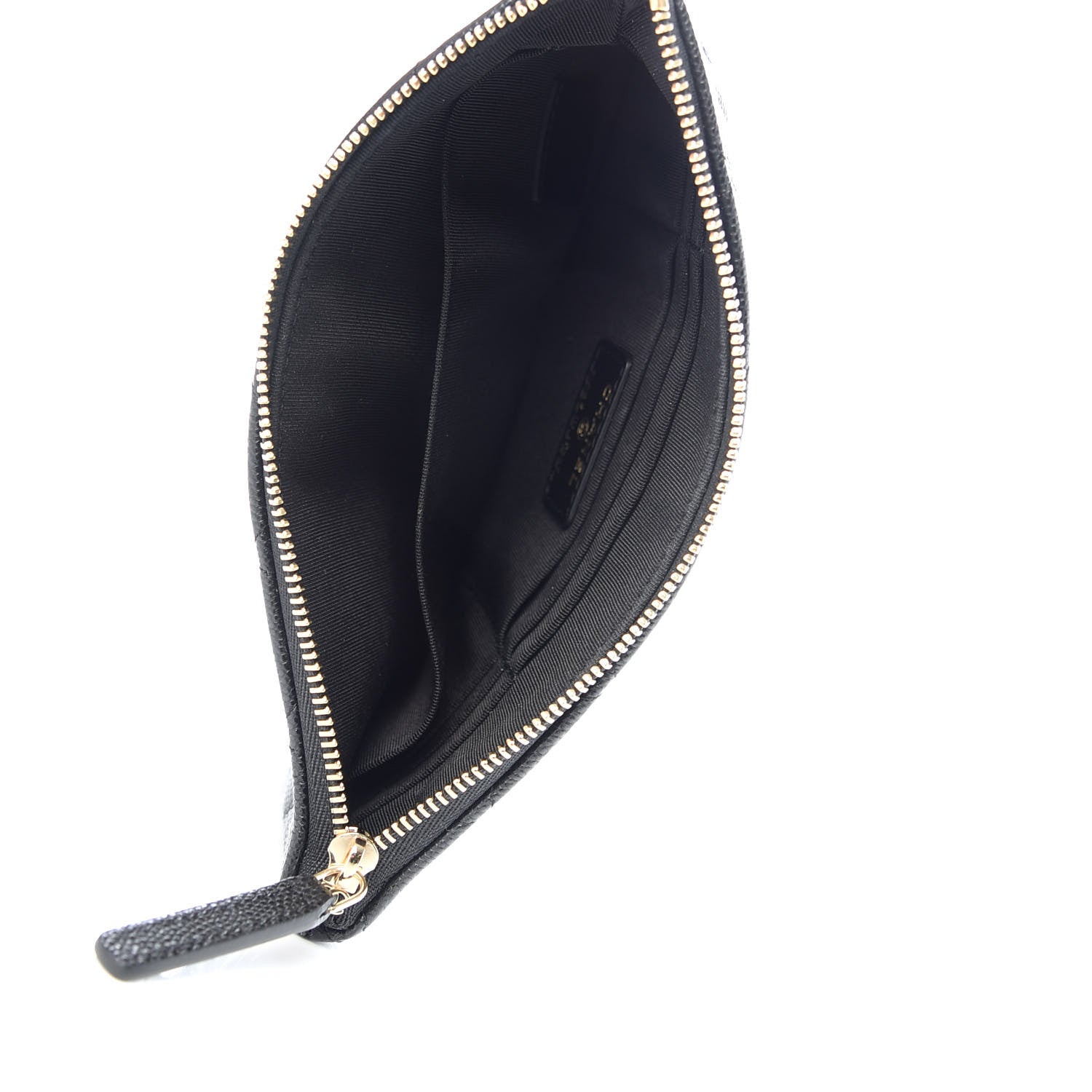 Chanel Caviar Quilted French New Wave Small CC Pouch Black 4 of 7