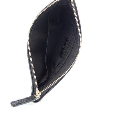 Chanel Caviar Quilted French New Wave Small CC Pouch Black 4 of 7