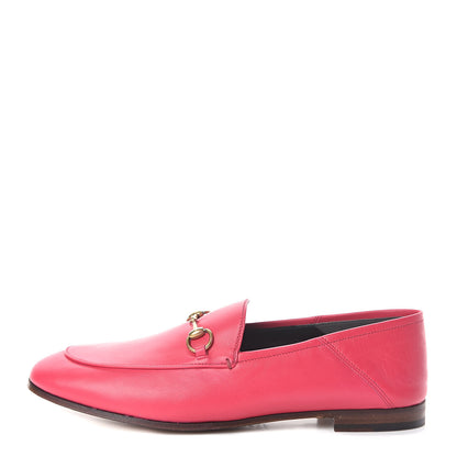 Gucci Lambskin Womens Brixton Horsebit Loafers 39.5 Hot Pink 1 of 7