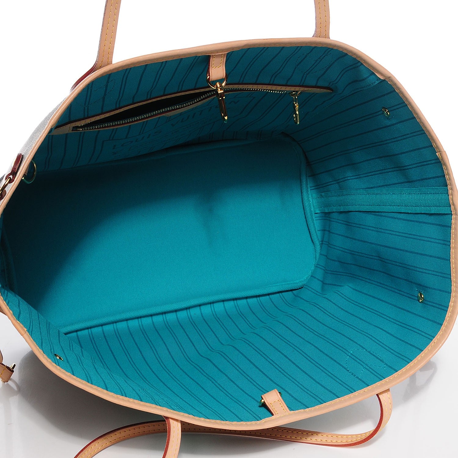 Louis Vuitton Monogram V Neverfull MM Turquoise 5 of 7