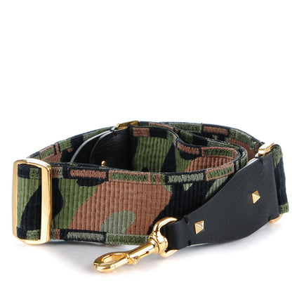 Valentino Garavani Canvas Camouflage Rockstud Guitar Strap 1 of 4