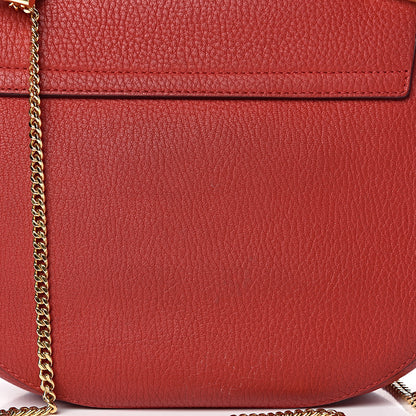 Chloe Grained Lambskin Drew Shoulder Bag Plaid Red 10 of 13