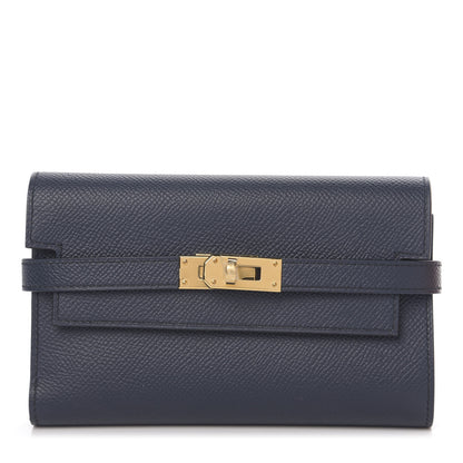 Hermes Epsom Medium Kelly Wallet Bleu Indigo 1 of 7