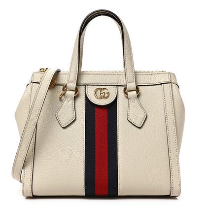 Gucci Textured Calfskin Web Small Ophidia Tote Bag Mystic White 1 of 8