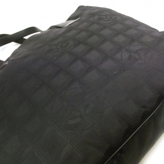 Nylon Large Travel Tote Black